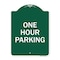 Signmission Designer Series Sign-One Hour Parking, Green & White Aluminum Sign, 18" x 24", GW-1824-23525 A-DES-GW-1824-23525 - alternate 1